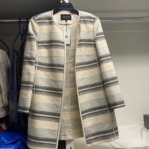 NWT Lafayette 148 Sz 10 Striped Jacket